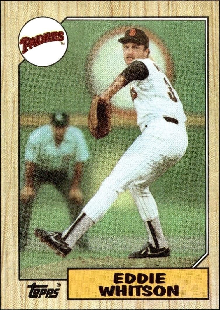 1987 Topps Eddie Whitson #155 trading card