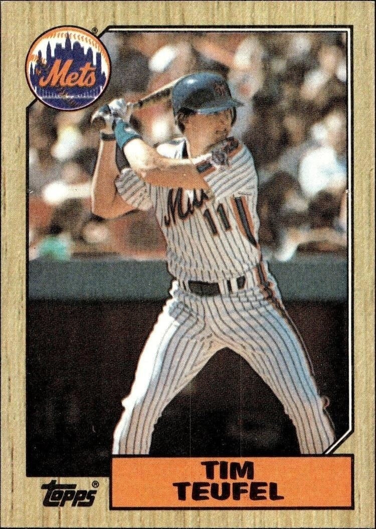 Tim Teufel 1987 Topps #158 Baseball Trading Card - Front 1987 Topps Tim Teufel #158 baseball trading card front