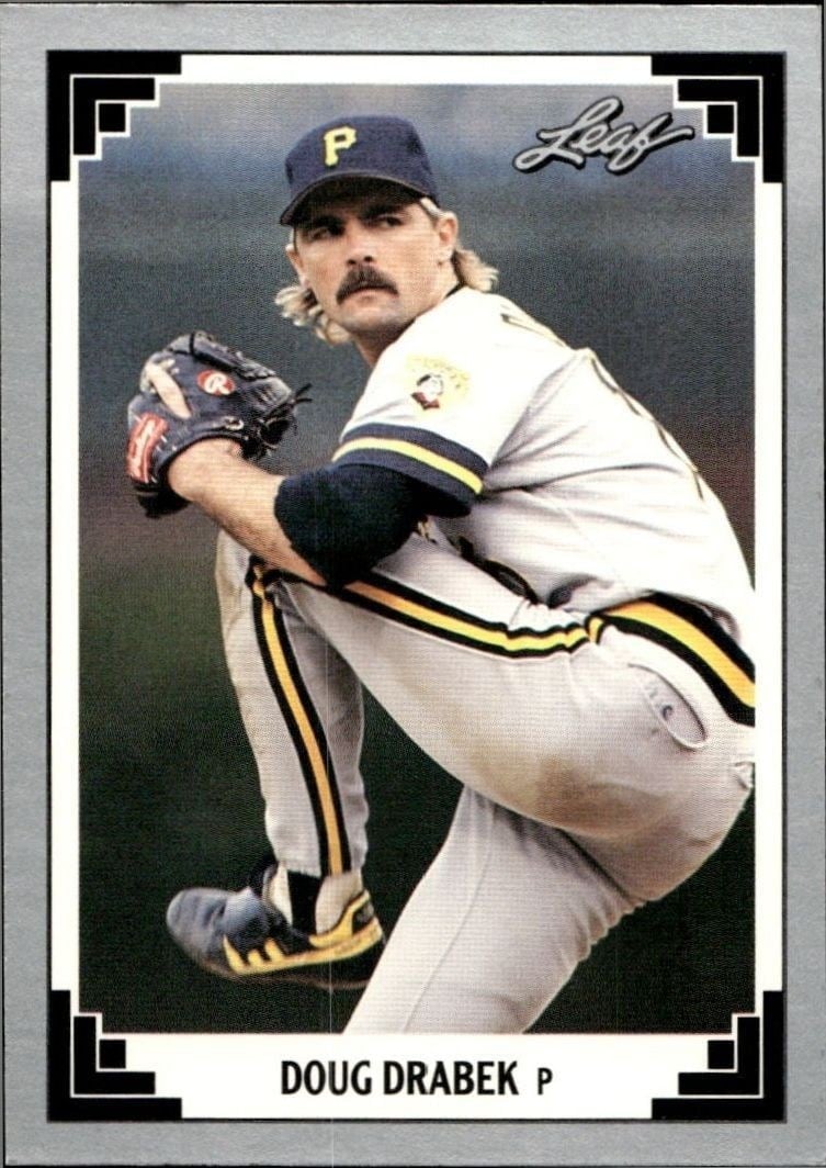 Doug Drabek 1991 Leaf #516 Baseball Trading Card - Front 1991 Leaf Doug Drabek #516 baseball trading card front