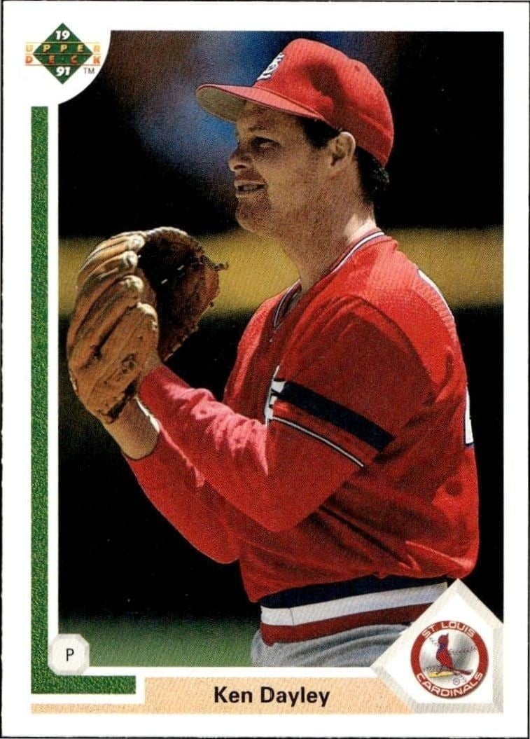 1991 Upper-Deck Low Number Ken Dayley #628 trading card