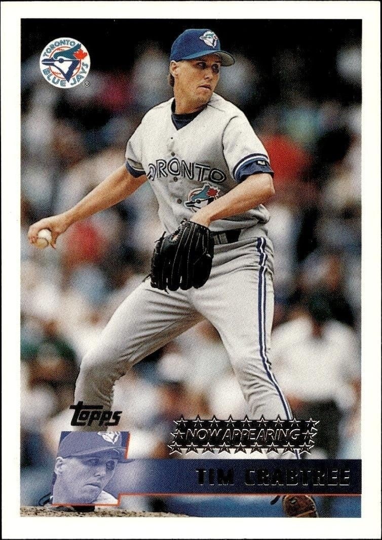 1996 Topps Series 2 Tim Crabtree #351 trading card