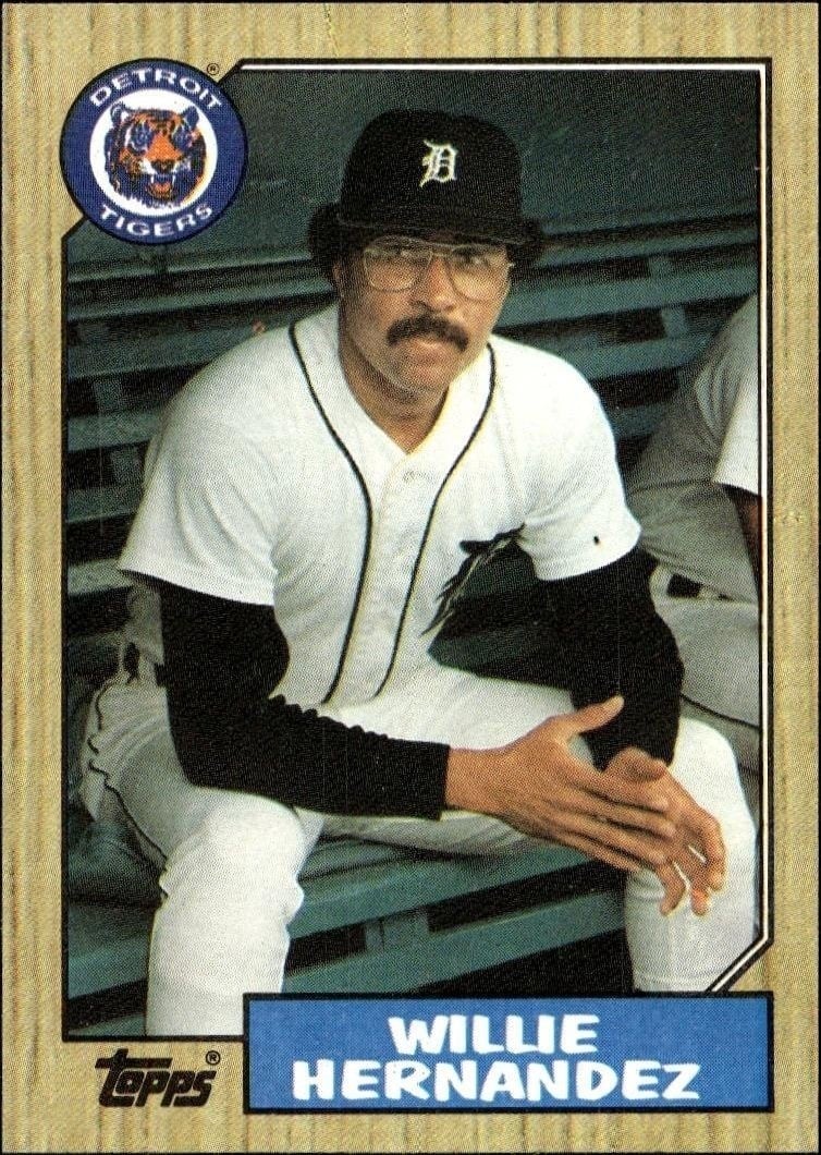 Willie Hernandez 1987 Topps #515 Baseball Trading Card - Front 1987 Topps Willie Hernandez #515 baseball trading card front