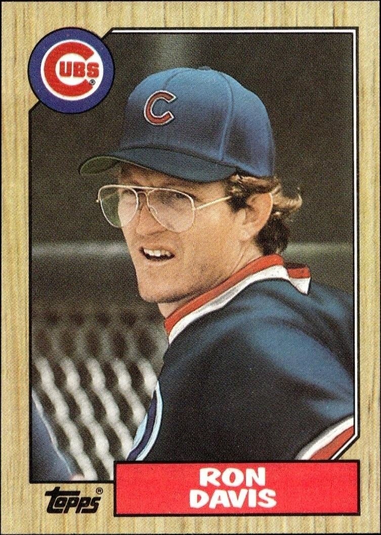 1987 Topps Ron Davis #383 trading card