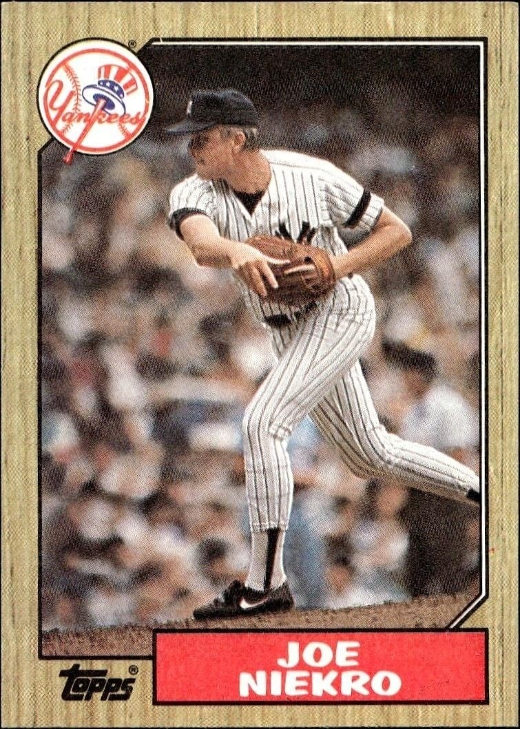 1987 Topps Joe Niekro #344A trading card
