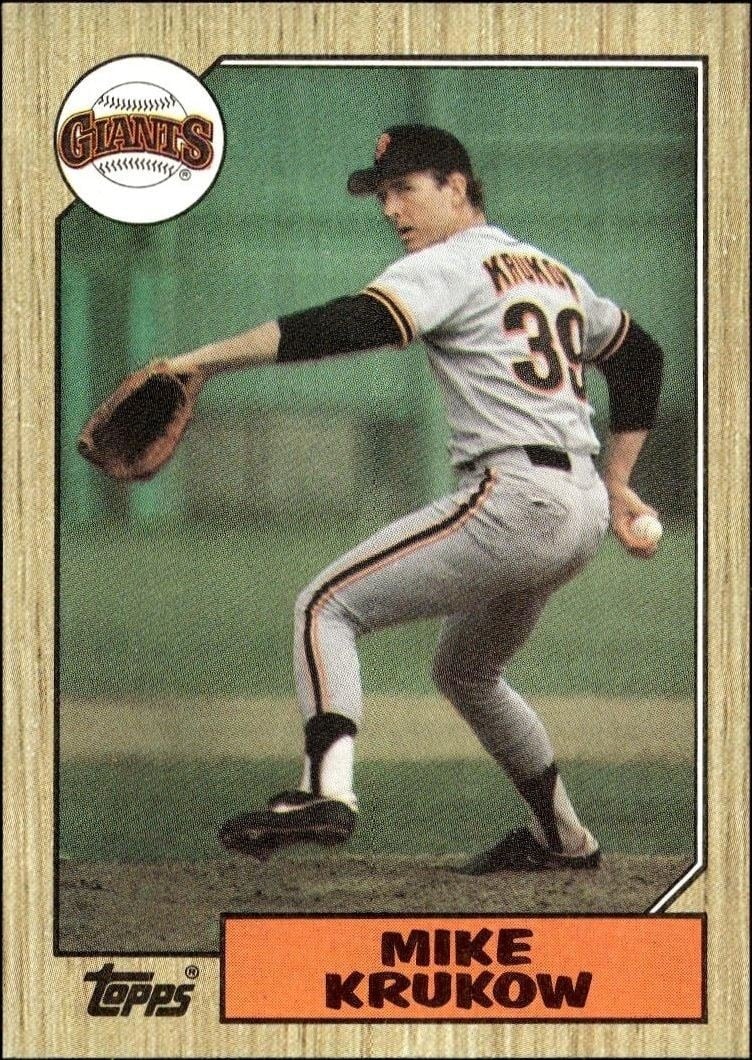 1987 Topps Mike Krukow #580 trading card
