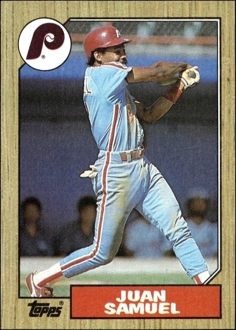 1987 Topps Juan Samuel #255 trading card