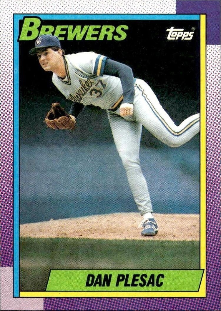 1990 Topps Dan Plesac #490 trading card