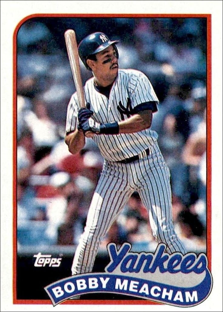 Bobby Meacham 1989 Topps #436 Baseball Trading Card - Front 1989 Topps Bobby Meacham #436 baseball trading card front