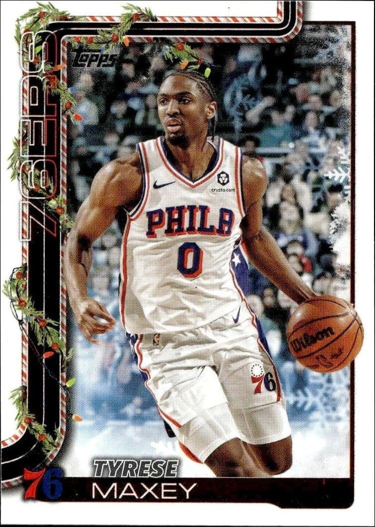 2025-26 Topps Holiday Tyrese Maxey #H17 trading card