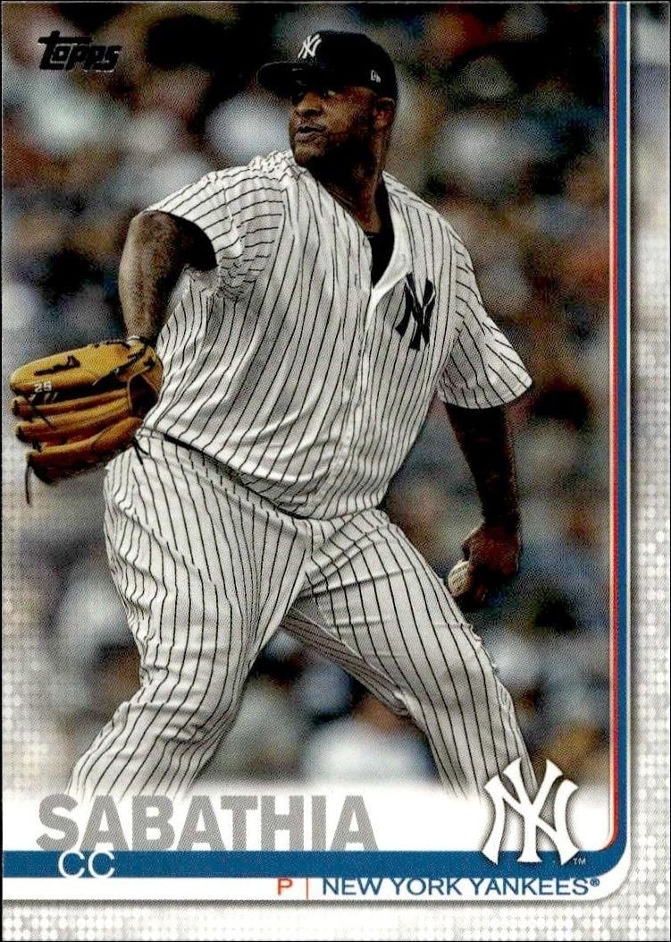 CC Sabathia 2019 Topps Series 2 #486 Baseball Trading Card - Front 2019 Topps Series 2 CC Sabathia #486 baseball trading card front
