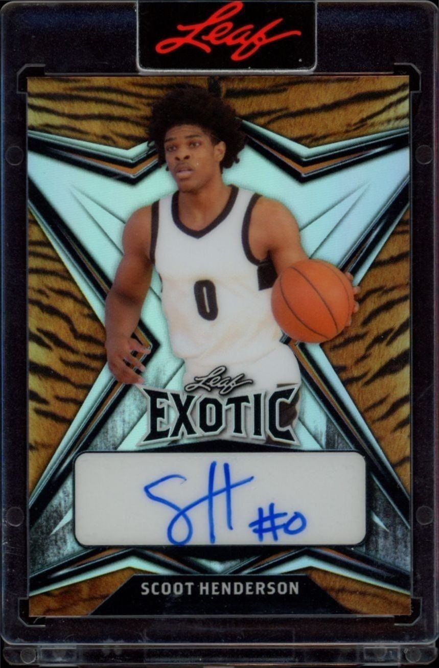 2022-23 Leaf Exotic Scoot Henderson #BA-SH1 trading card