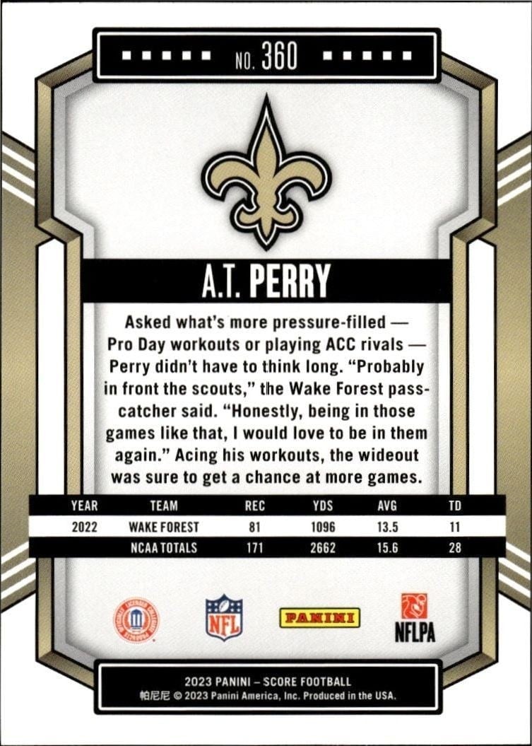 2018 Panini Score Anthony Barr #205 football trading card back