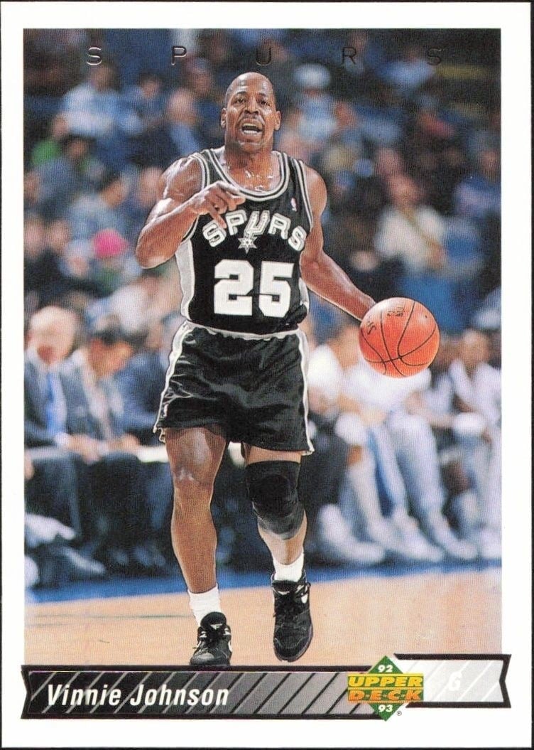1992-93 Upper-Deck Vinnie Johnson #230 trading card