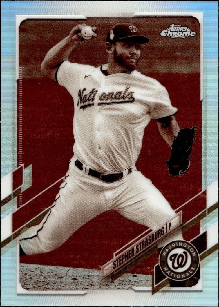 2021 Topps Chrome Stephen Strasburg #176 trading card