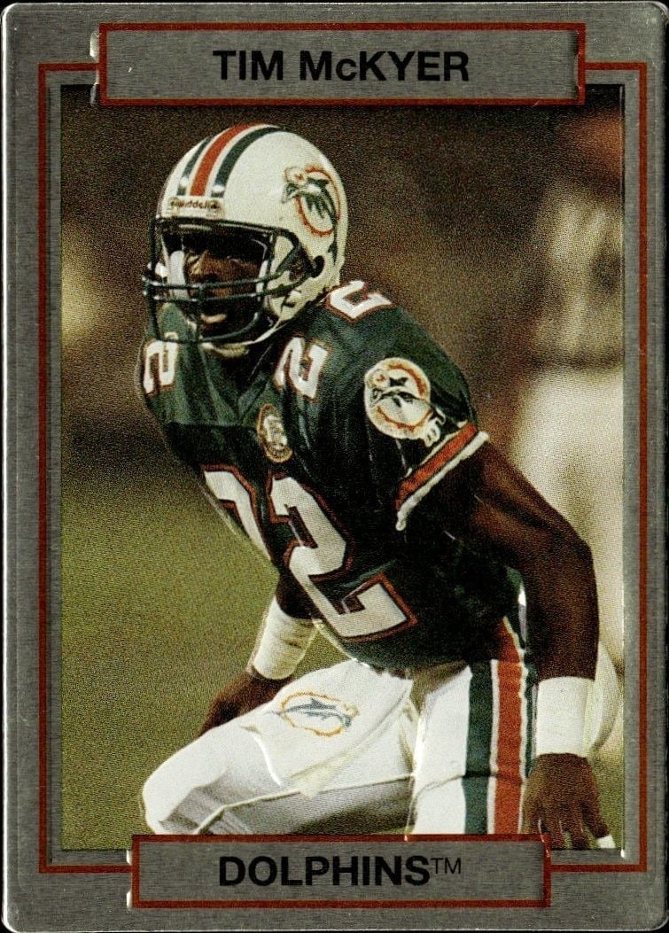 Tim McKyer 1990 Action Packed #82 Football Trading Card - Front 1990 Action Packed Tim McKyer #82 football trading card front
