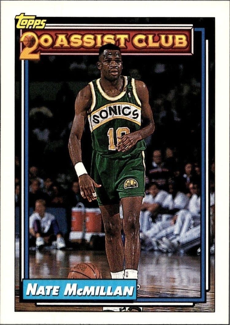 1992-93 Topps Nate McMillan #220 trading card