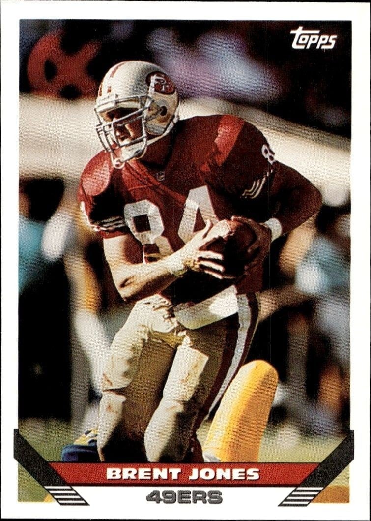 1993 Topps Brent Jones #18 trading card