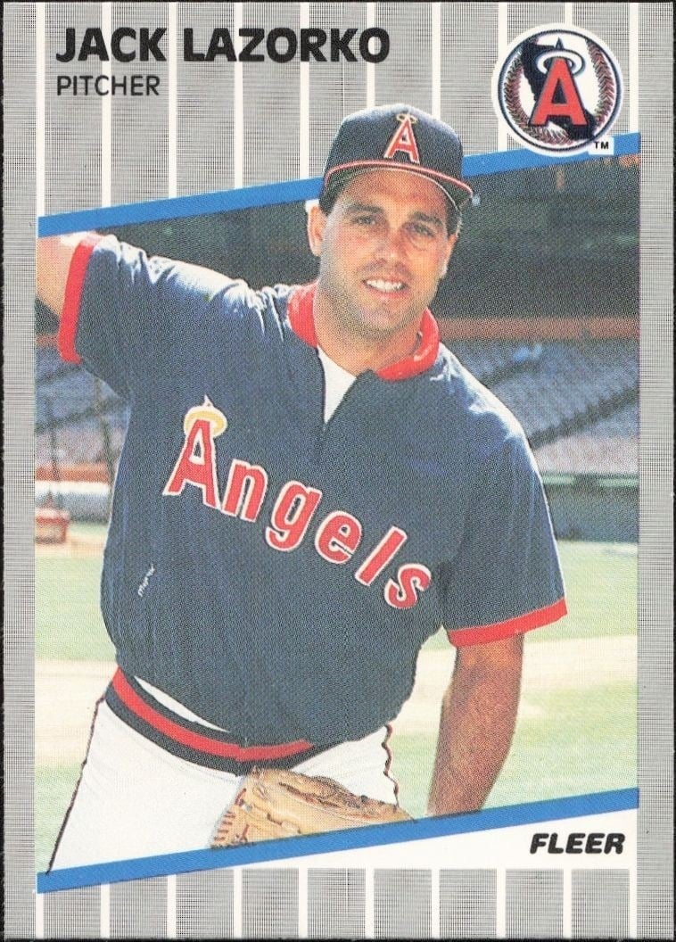 1989 Fleer Jack Lazorko #482 trading card