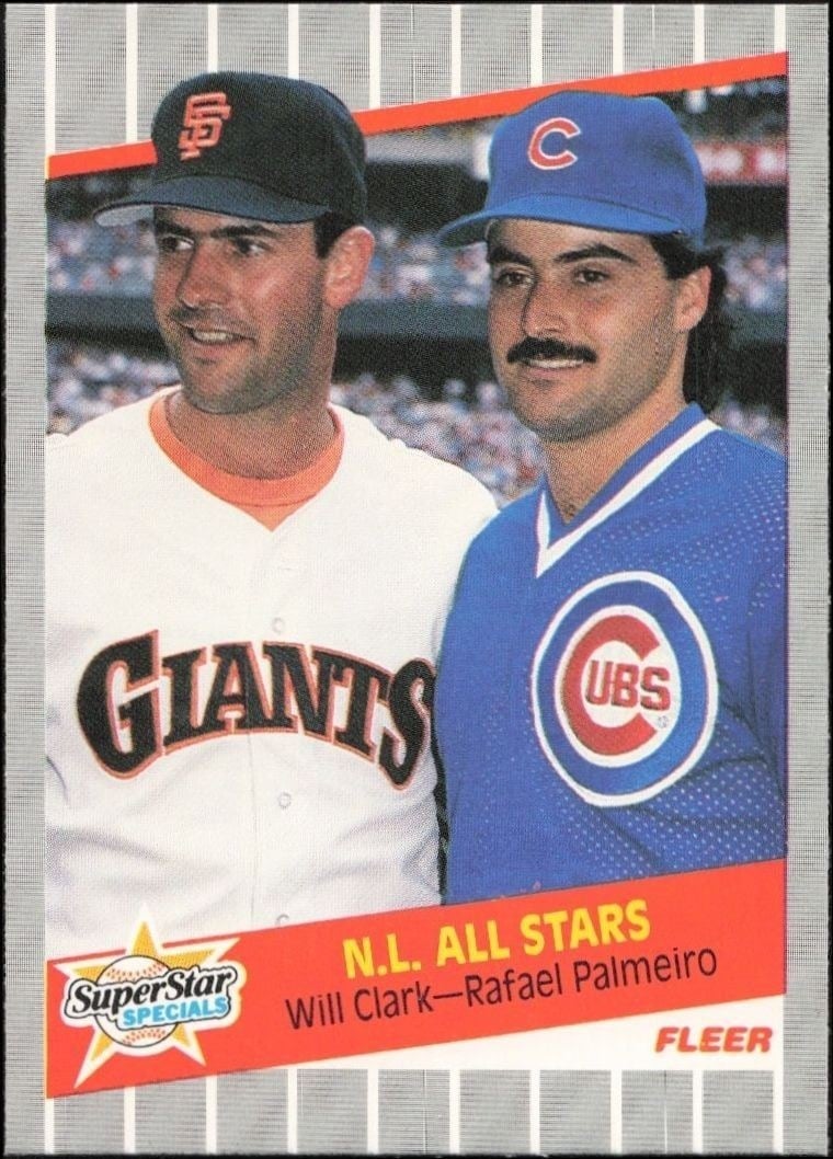 1989 Fleer Will Clark #631 baseball trading card front