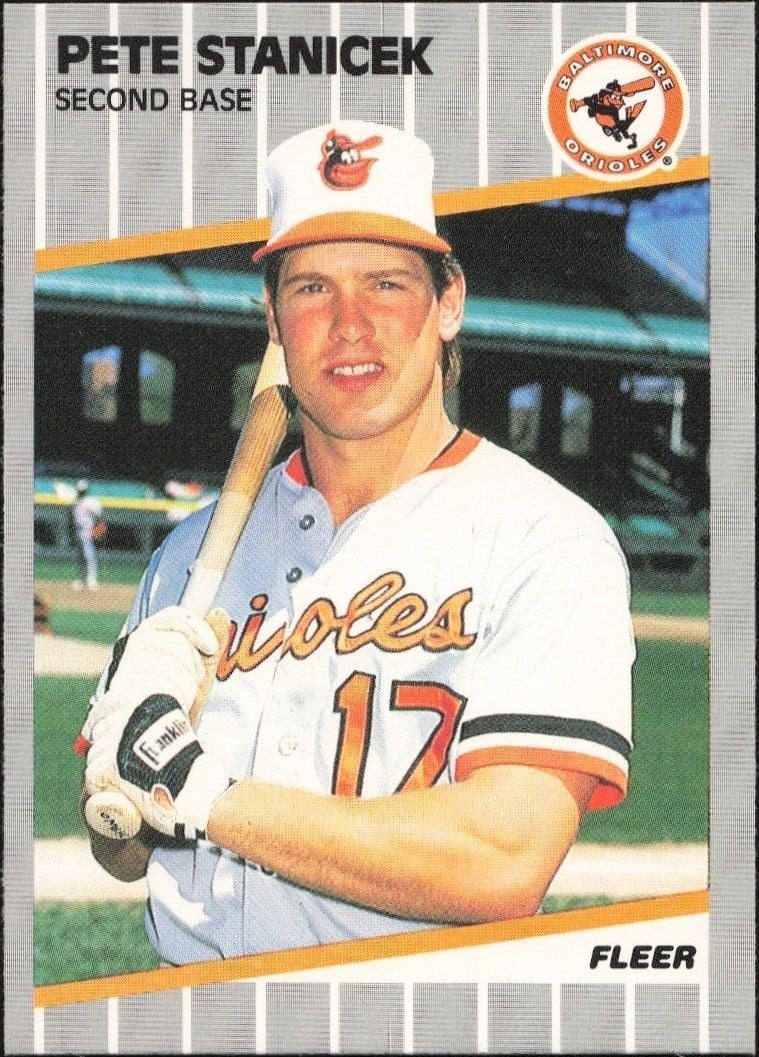 1989 Fleer Pete Stanicek #622 trading card