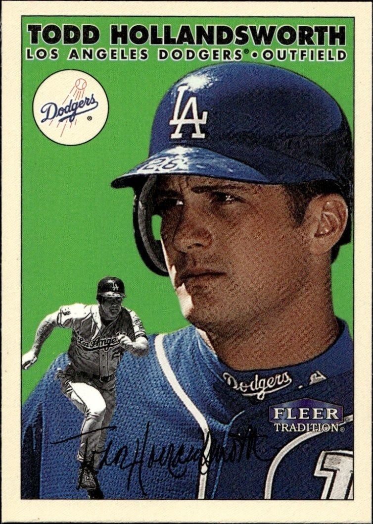 Todd Hollandsworth 2000 Fleer Tradition Glossy #361 Baseball Trading Card - Front 2000 Fleer Tradition Glossy Todd Hollandsworth #361 baseball trading card front