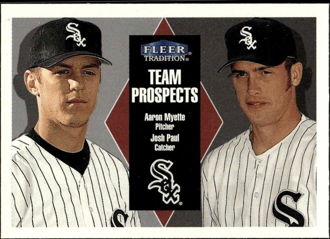 Aaron Myette 2000 Fleer Tradition Glossy #211 Baseball Trading Card - Front 2000 Fleer Tradition Glossy Aaron Myette #211 baseball trading card front