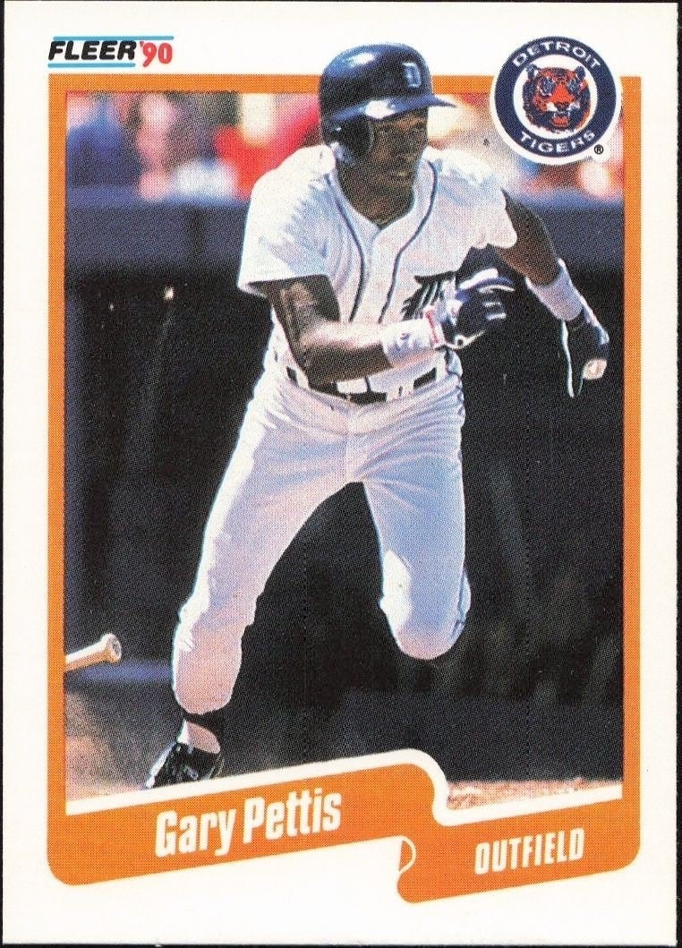 1990 Fleer Gary Pettis #612 trading card