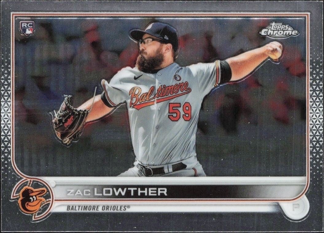 2022 Topps Chrome Zac Lowther #159 trading card