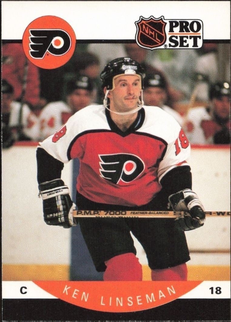 1990-91 Pro-Set Ken Linseman #219 trading card