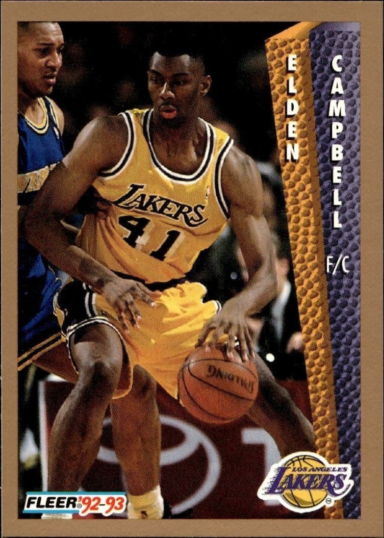 1992-93 Fleer Elden Campbell #106 trading card