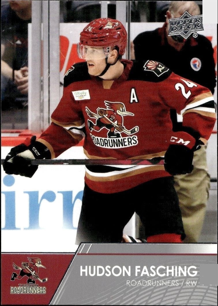 2021-22 Upper-Deck AHL Hudson Fasching #100 trading card
