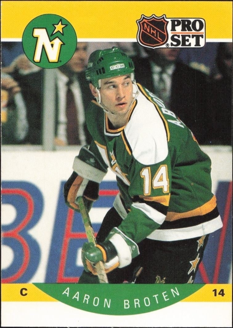1990-91 Pro-Set NHL Series 1 Aaron Broten #131 trading card