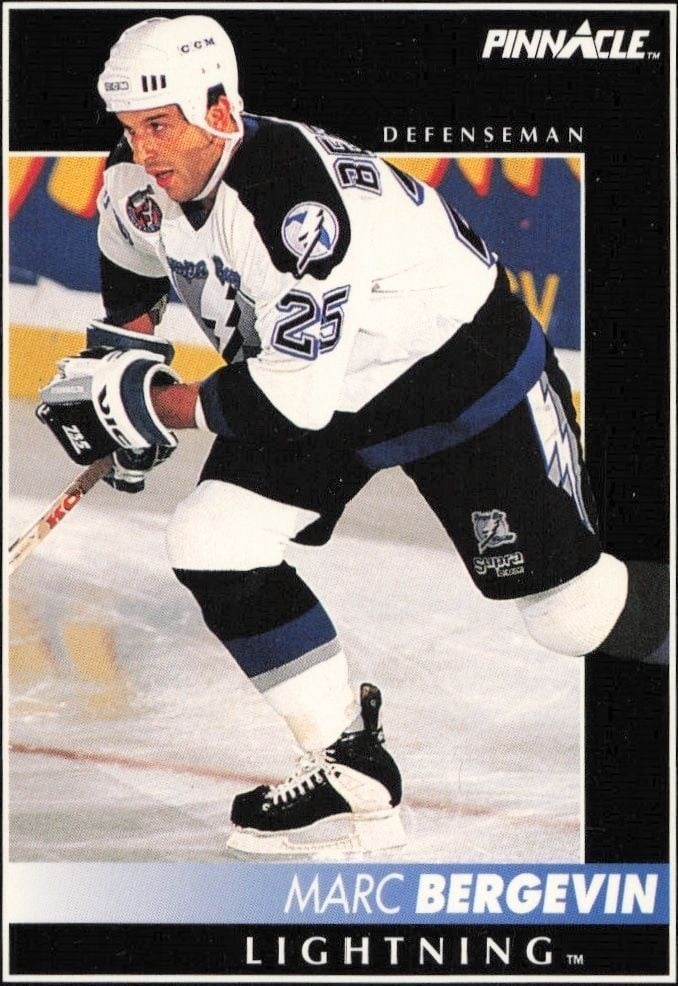 1992-93 Pinnacle Marc Bergevin #385 trading card