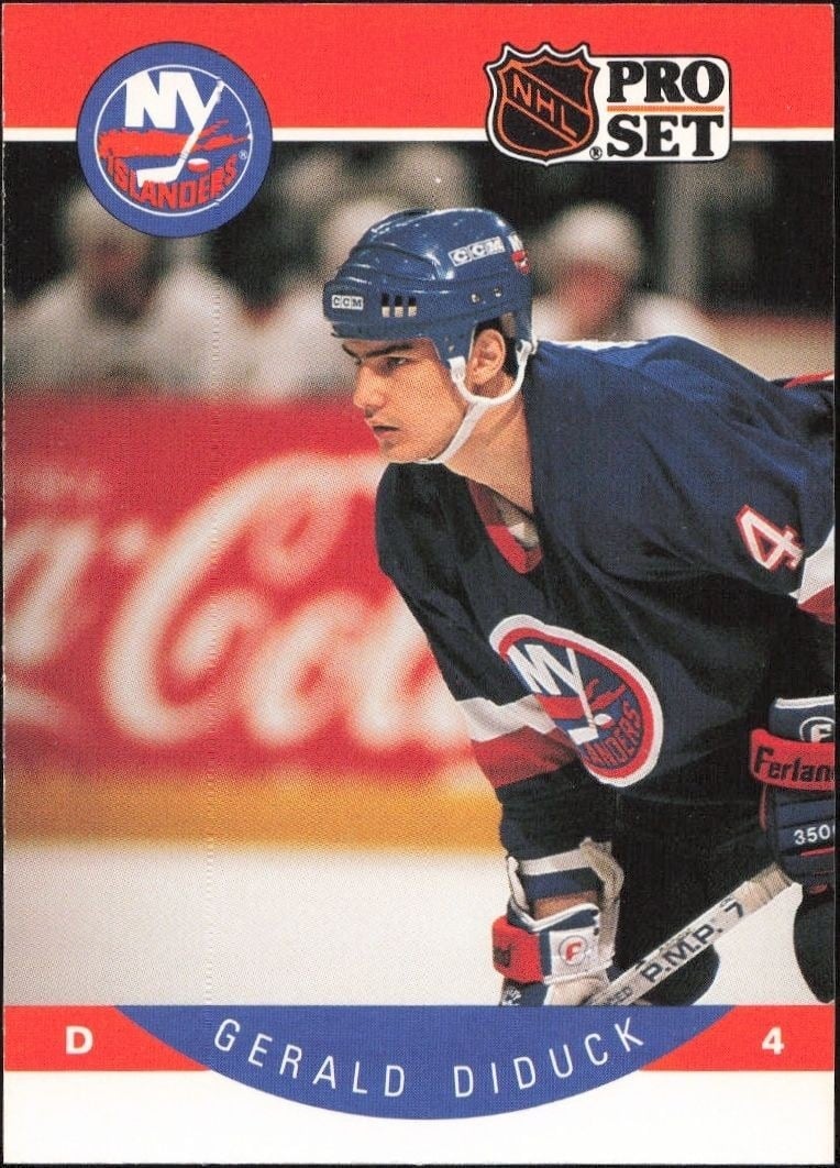 1990-91 Pro-Set NHL Series 1 Gerald Diduck #180 trading card