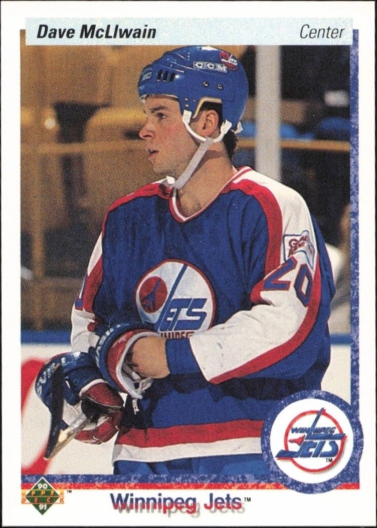 1990-91 Upper-Deck Dave McLlwain #216 trading card