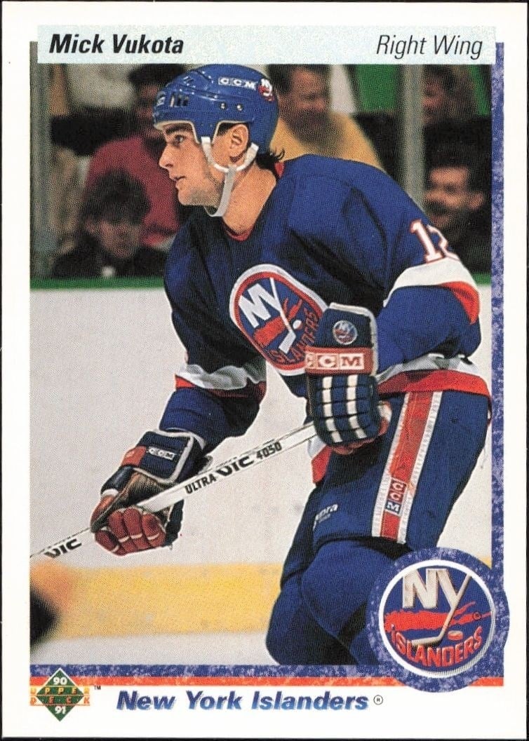 1990-91 Upper-Deck Mick Vukota #39 trading card