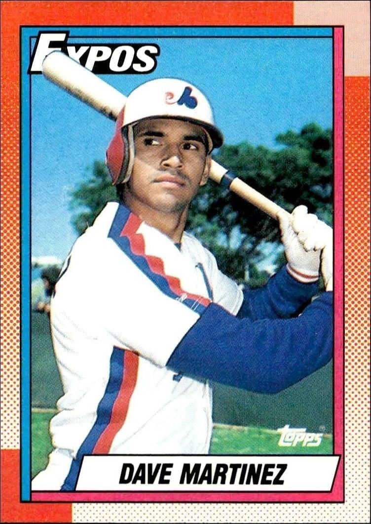 Dave Martinez 1990 Topps #228 Baseball Trading Card - Front 1990 Topps Dave Martinez #228 baseball trading card front