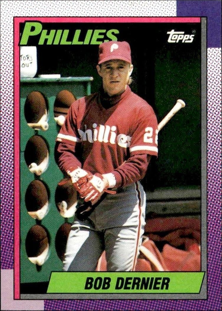 1990 Topps Bob Dernier #204 trading card
