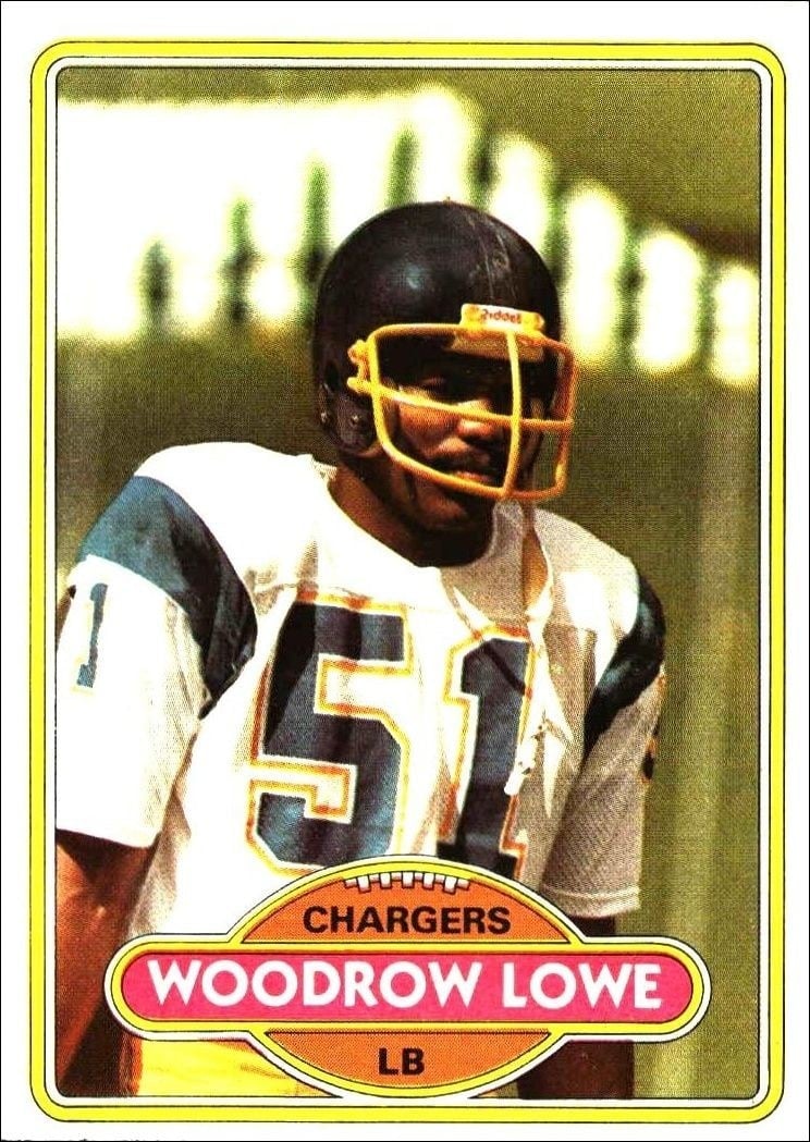 1980 Topps Woodrow Lowe #68 trading card