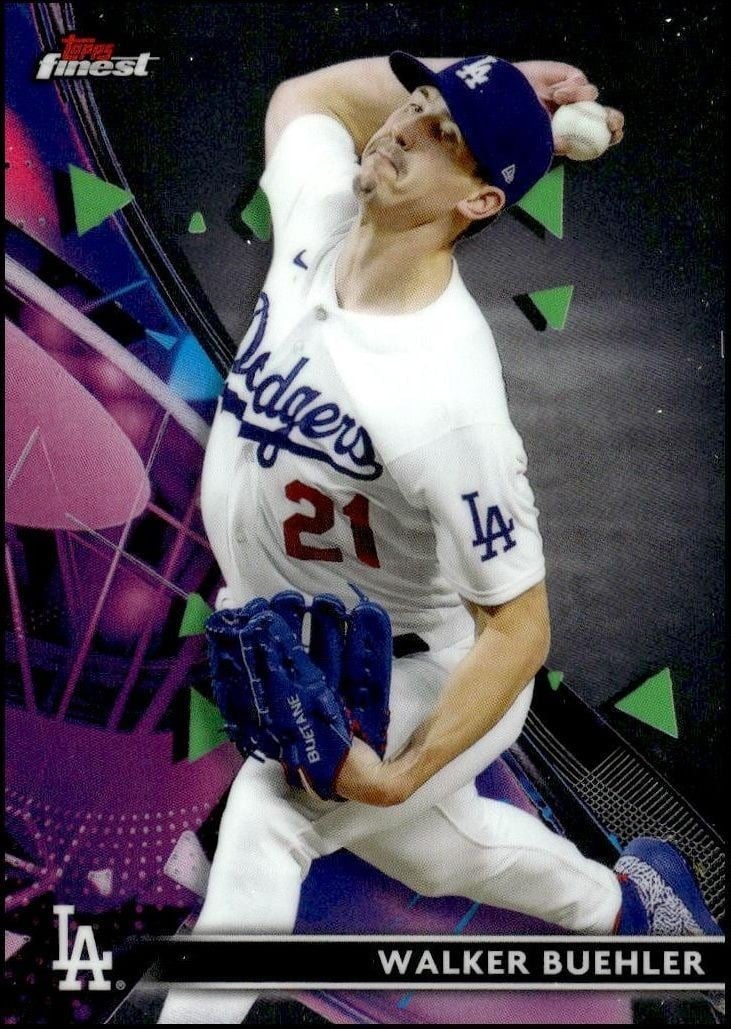 2021 Topps Finest Walker Buehler #91 trading card