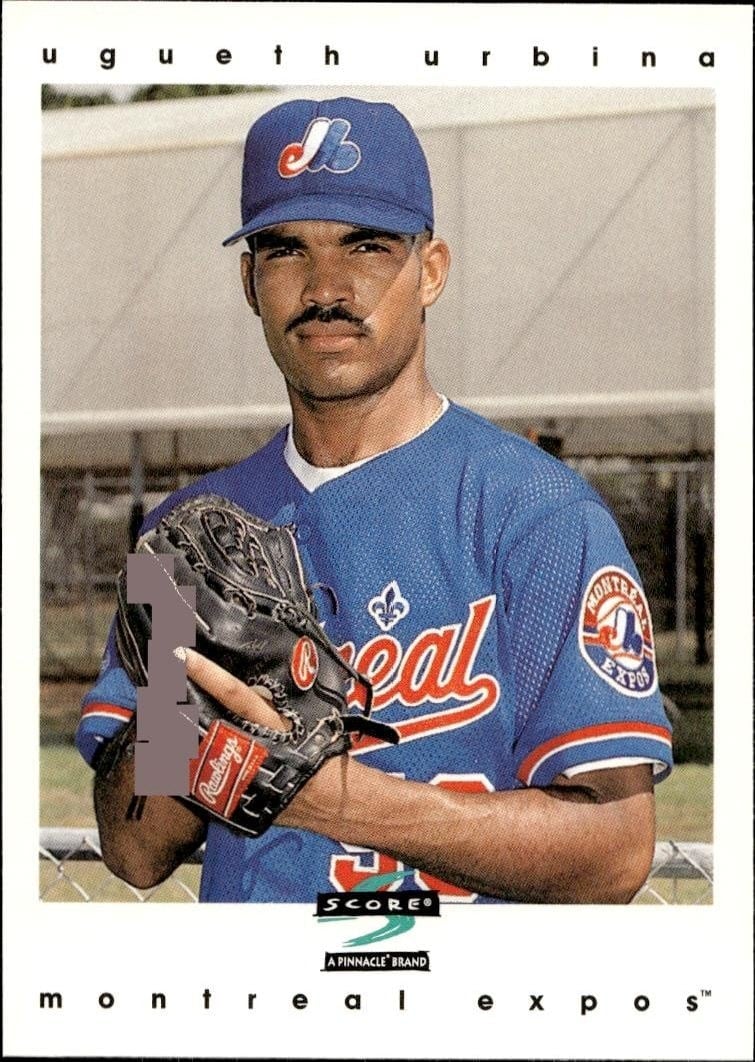 Ugueth Urbina 1997 Pinnacle Score #86 Baseball Trading Card - Front 1997 Pinnacle Score Ugueth Urbina #86 baseball trading card front
