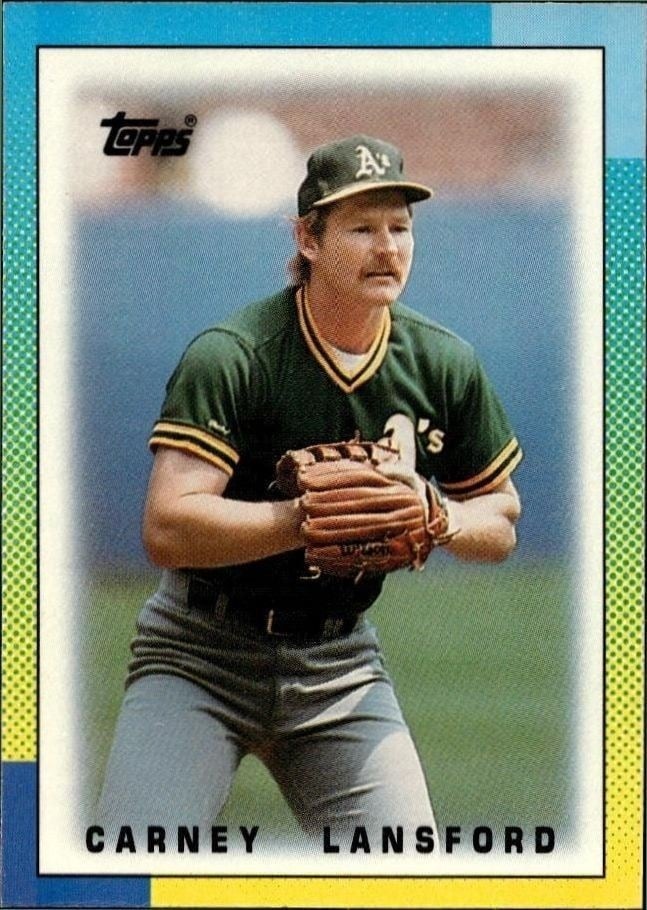 1990 Topps Minis Carney Lansford #29 trading card