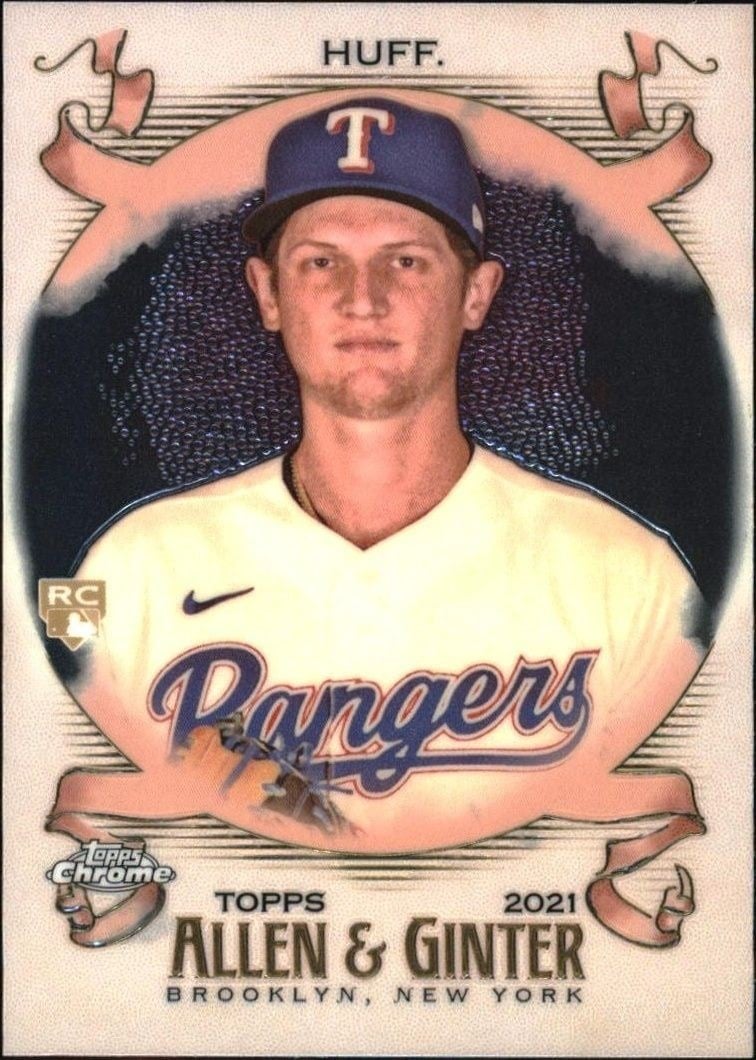 2021 Topps Allen & Ginter Chrome Sam Huff #71 trading card
