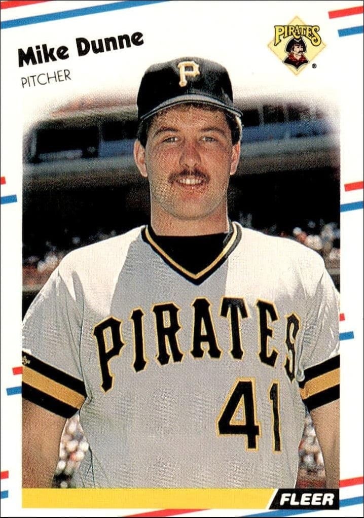 1988 Fleer Mike Dunne #328 trading card