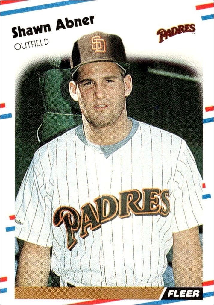 1988 Fleer Shawn Abner #576 baseball trading card front