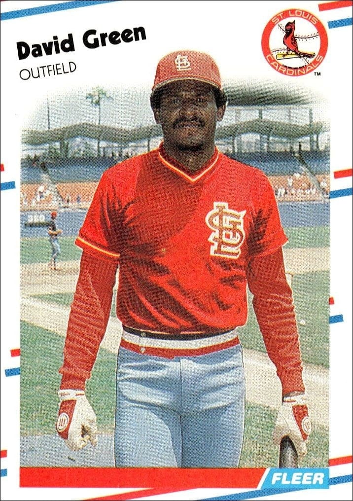 1988 Fleer David Green #34 trading card