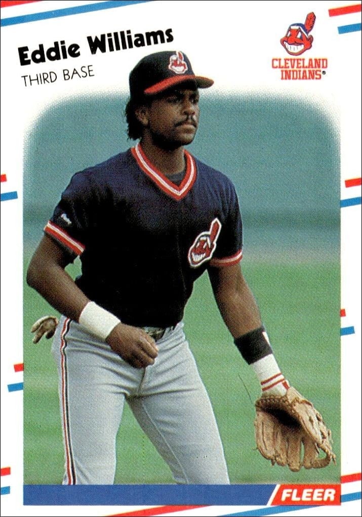 Eddie Williams 1988 Fleer #620 Baseball Trading Card - Front 1988 Fleer Eddie Williams #620 baseball trading card front