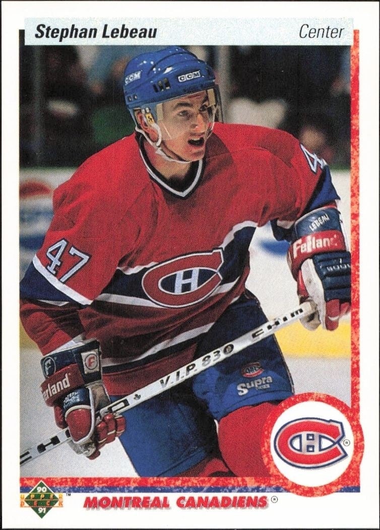 1990-91 Upper-Deck Stephan Lebeau #51 trading card