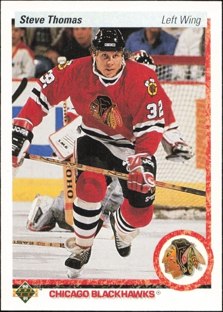 1990-91 Upper-Deck Steve Thomas #221 trading card
