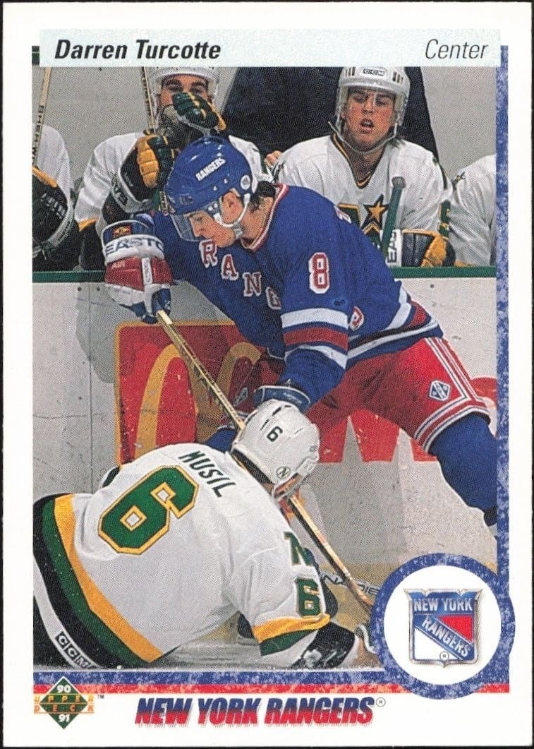 1990-91 Upper-Deck Darren Turcotte #274 trading card